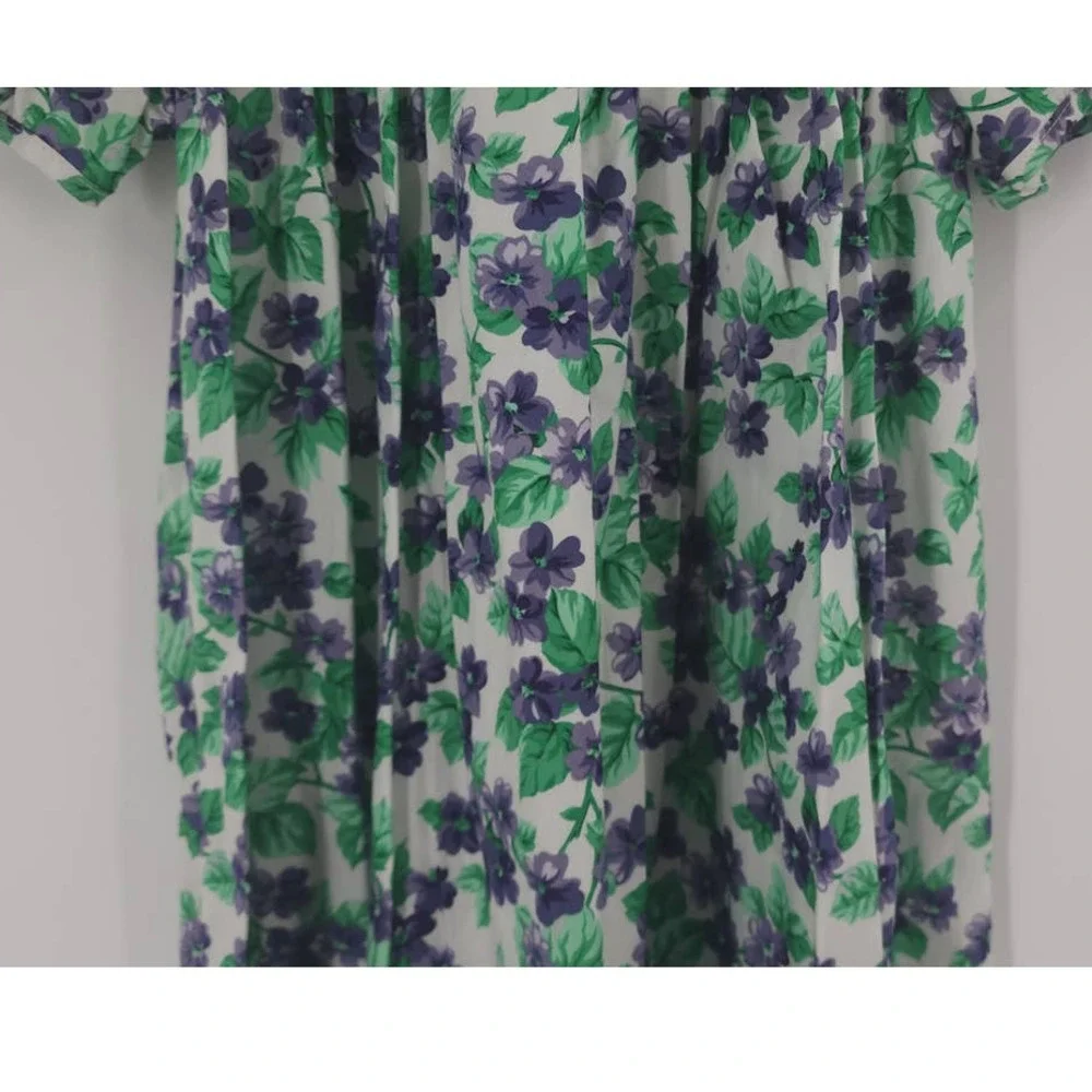 Girls Vintage Floral Dress Size 6 Made In USA A Time To‎ Remember 100% Cotton